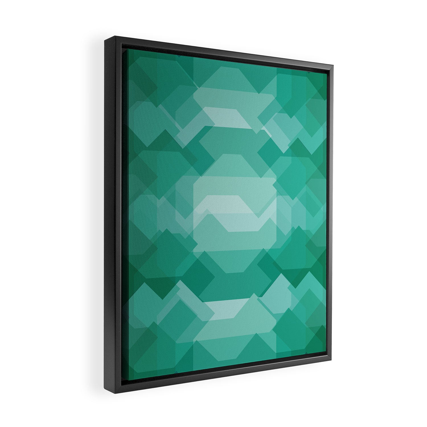 Emerald gem stone Framed Canvas Print Gallery Image 2