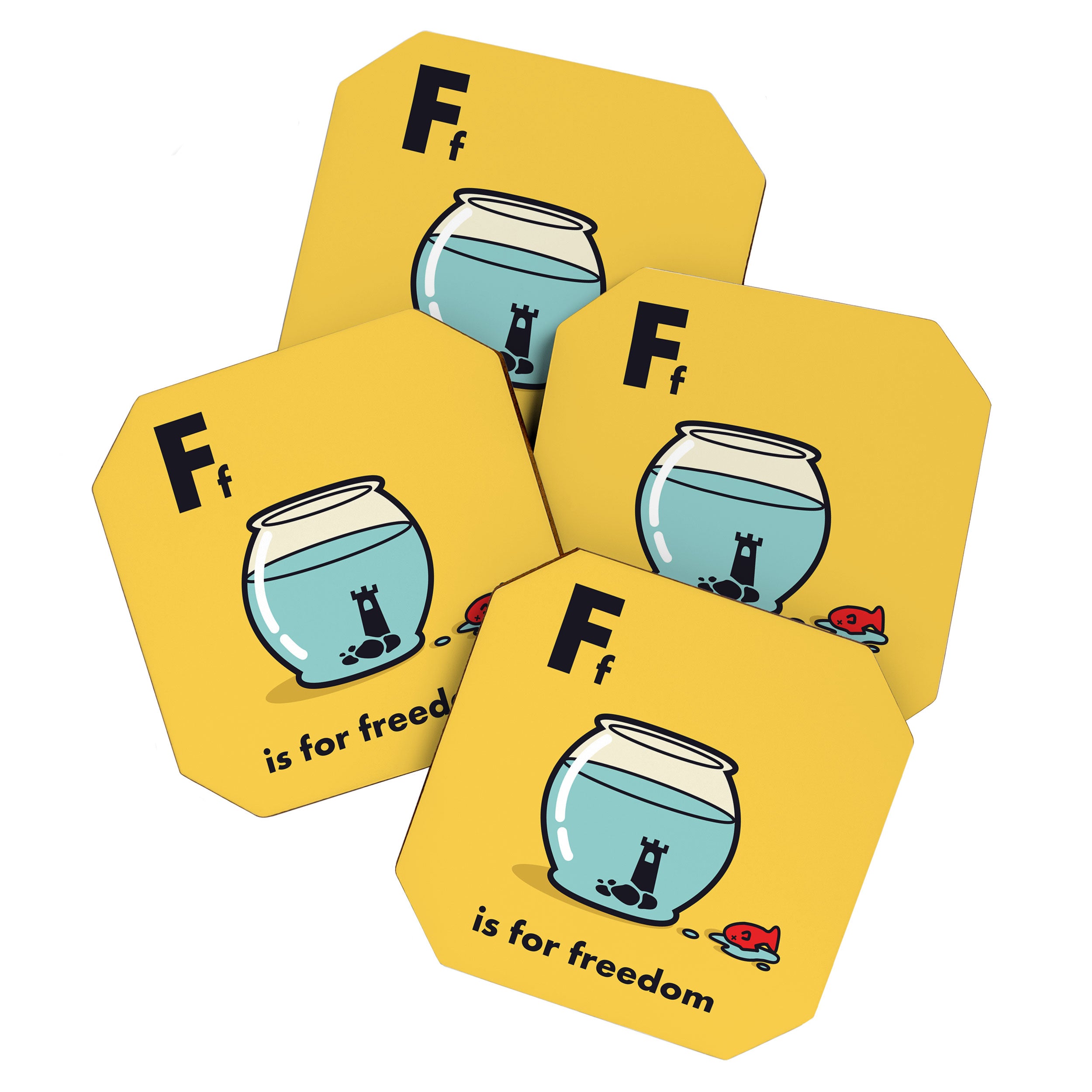 F is for freedom - the irony Coaster Gallery Image 1