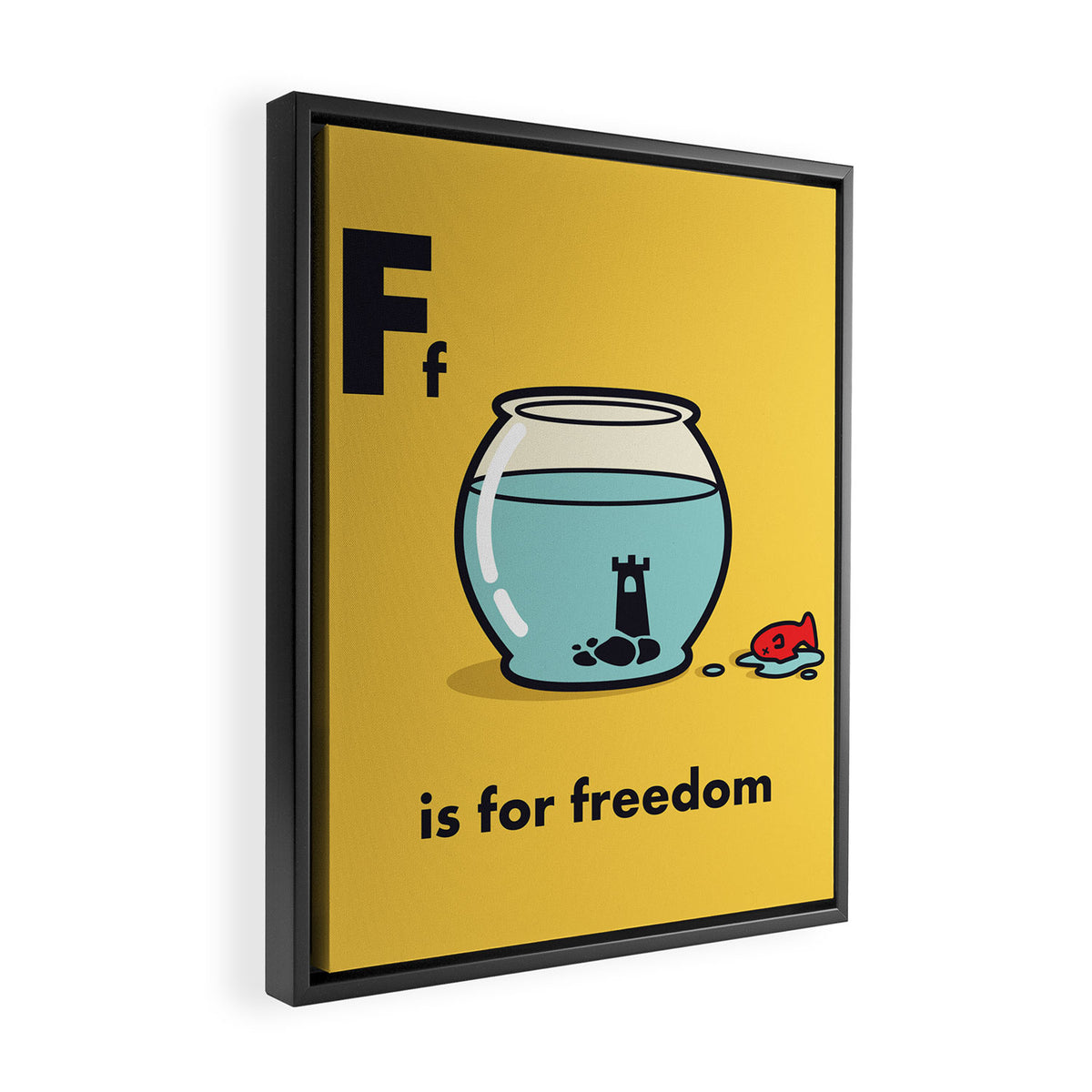 F is for freedom - the irony Framed Canvas Print Gallery Image 2