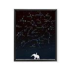 Falling star constellation Framed Canvas Print Gallery Image 6