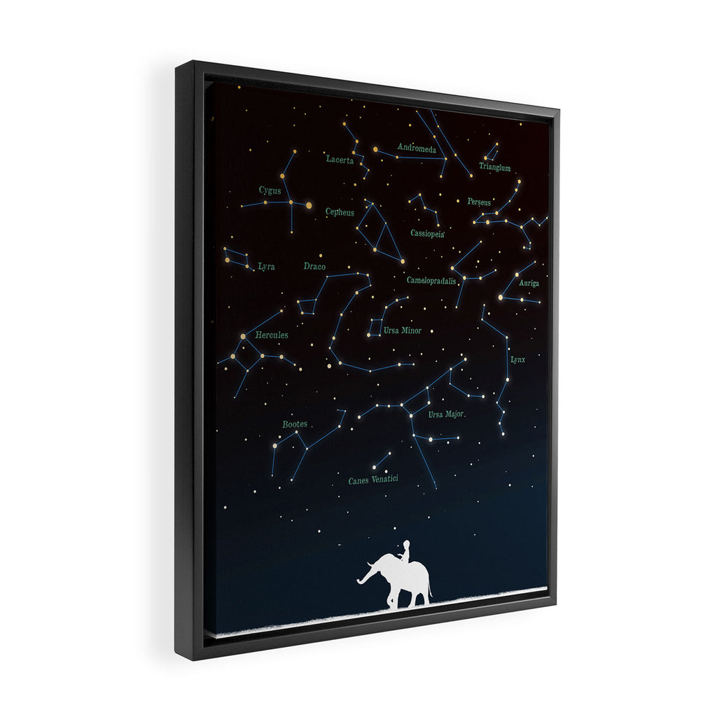 Falling star constellation Framed Canvas Print Gallery Image 2