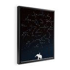 Falling star constellation Framed Canvas Print Gallery Image 2