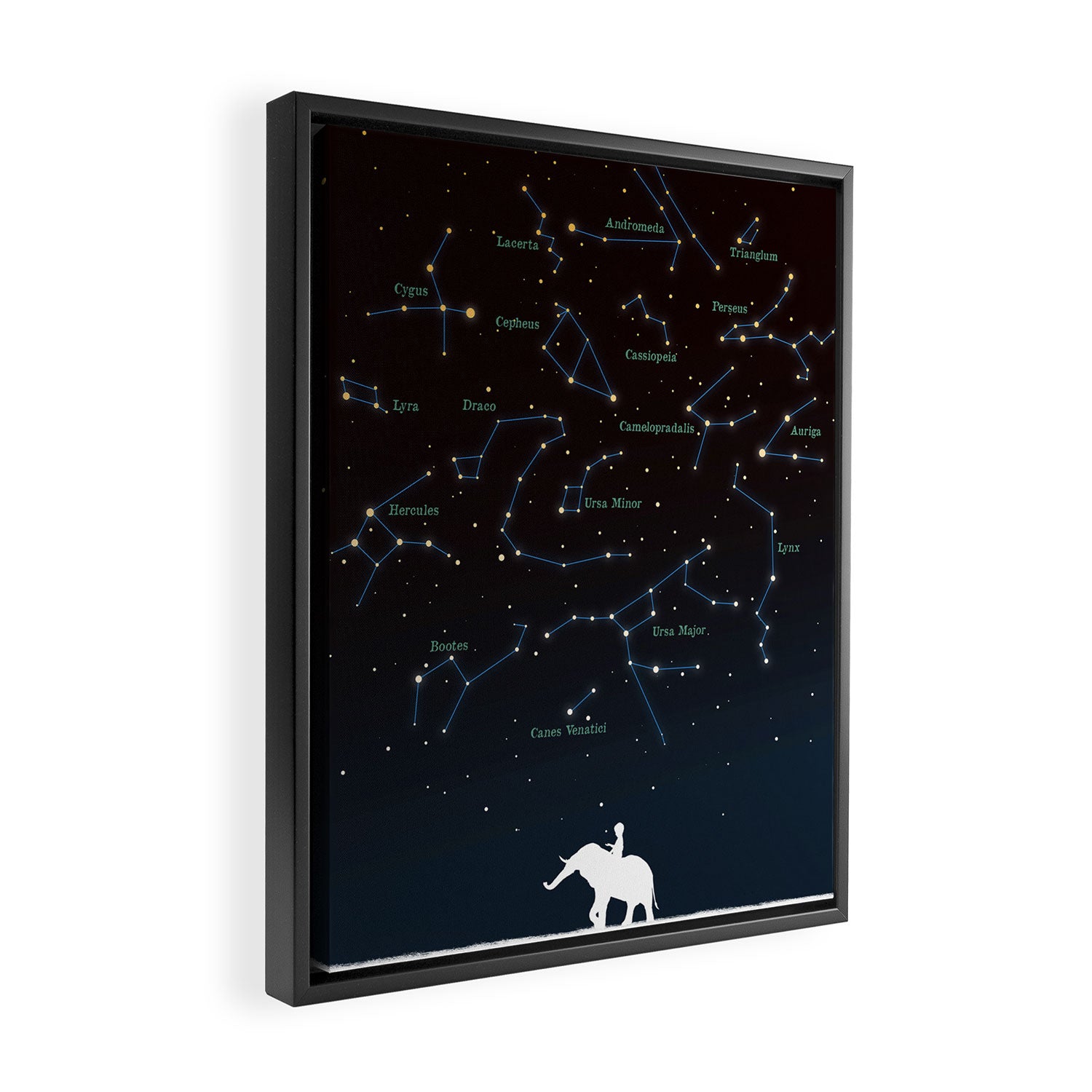 Falling star constellation Framed Canvas Print Gallery Image 2