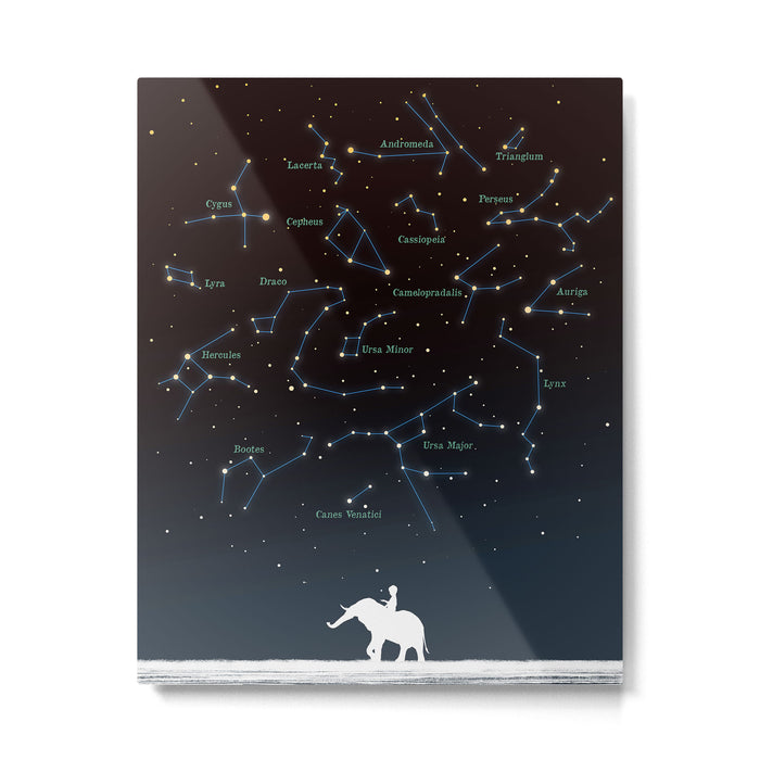 Falling star constellation Metal Print Gallery Image 1