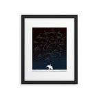 Falling star constellation Framed Art Print Gallery Image 5