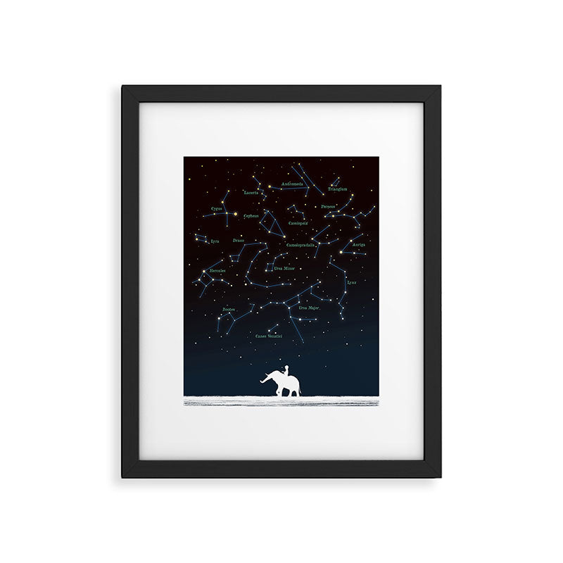 Falling star constellation Framed Art Print Gallery Image 5