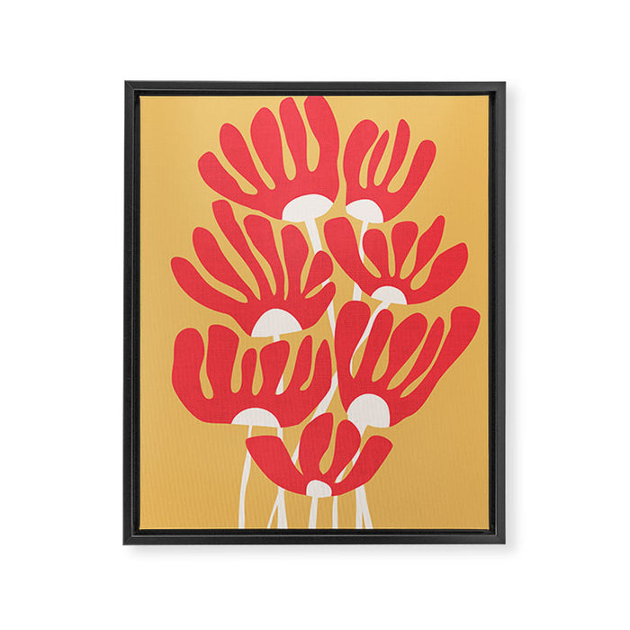 Fiery flowers Framed Canvas Print Gallery Image 1