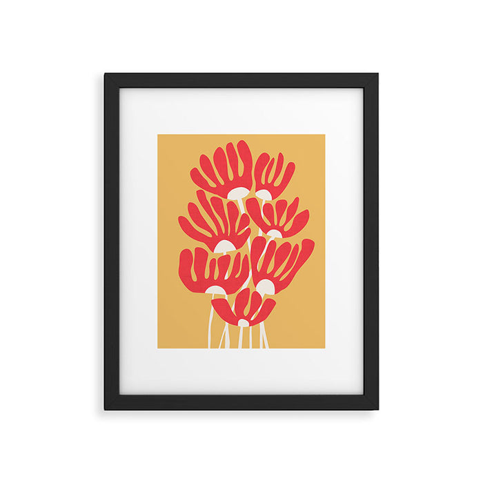 Fiery flowers Framed Art Print Gallery Image 1