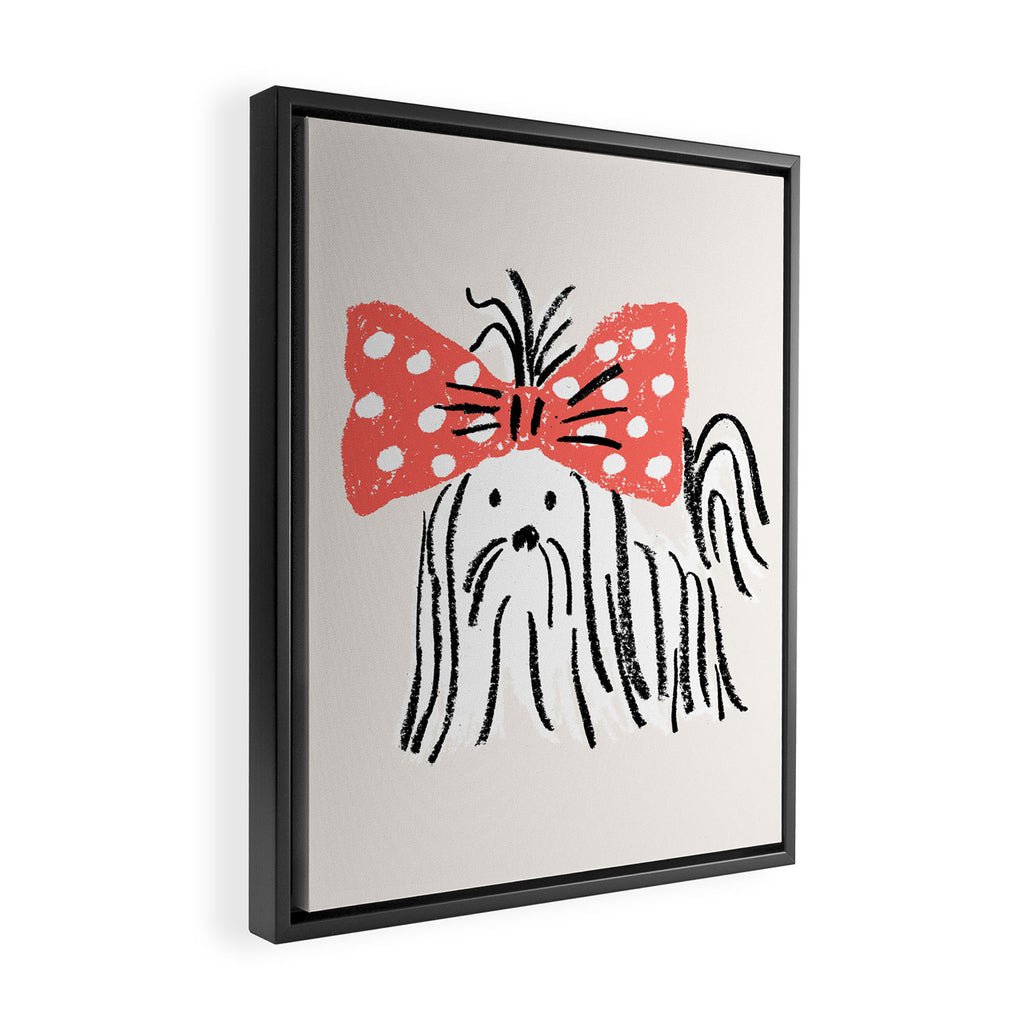 fifi - puppy Framed Canvas Print Gallery Image 2