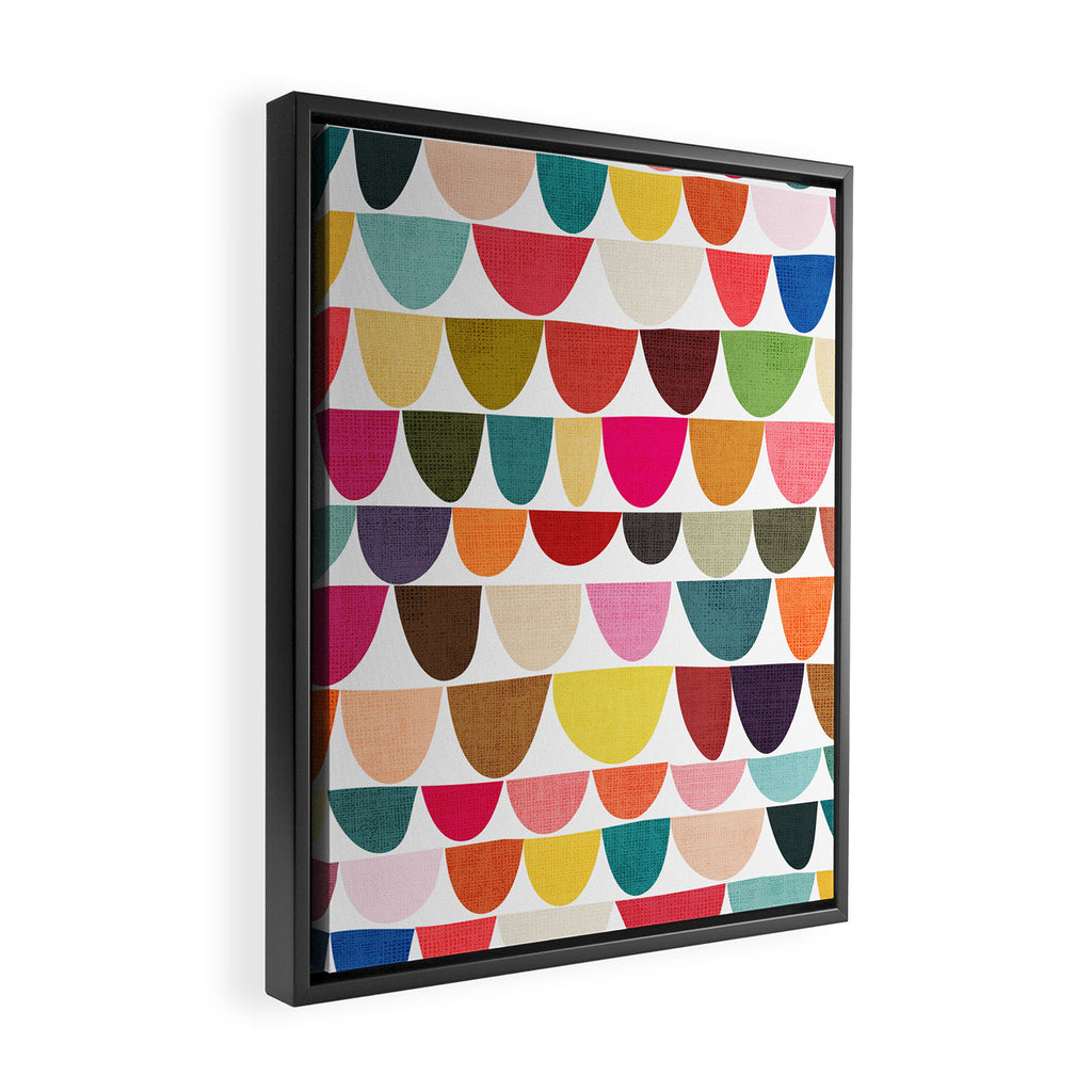 Fish scales pattern Framed Canvas Print Gallery Image 2