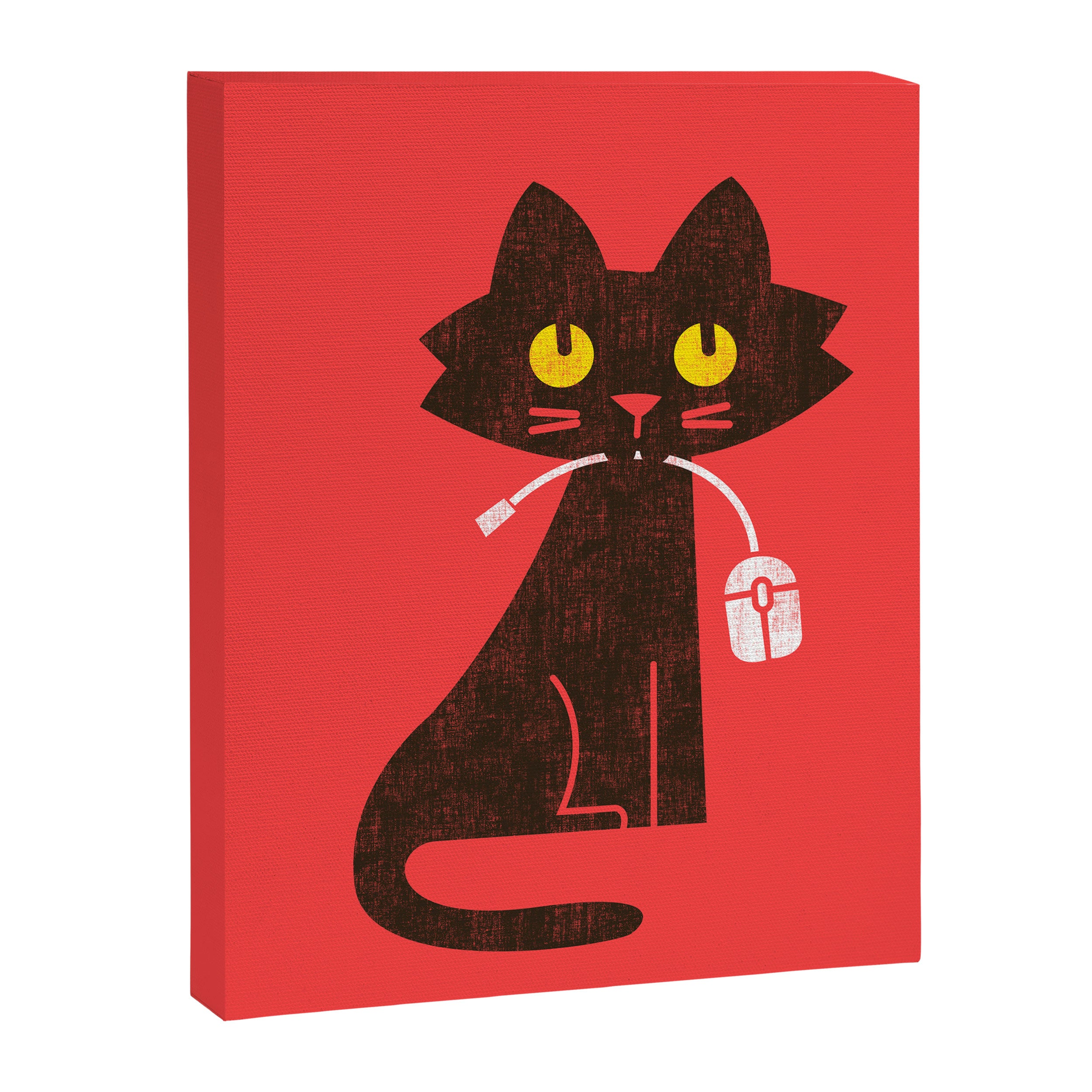 Fitz - Hungry hungry cat (and unfortunate mouse) Canvas Print Gallery Image 6
