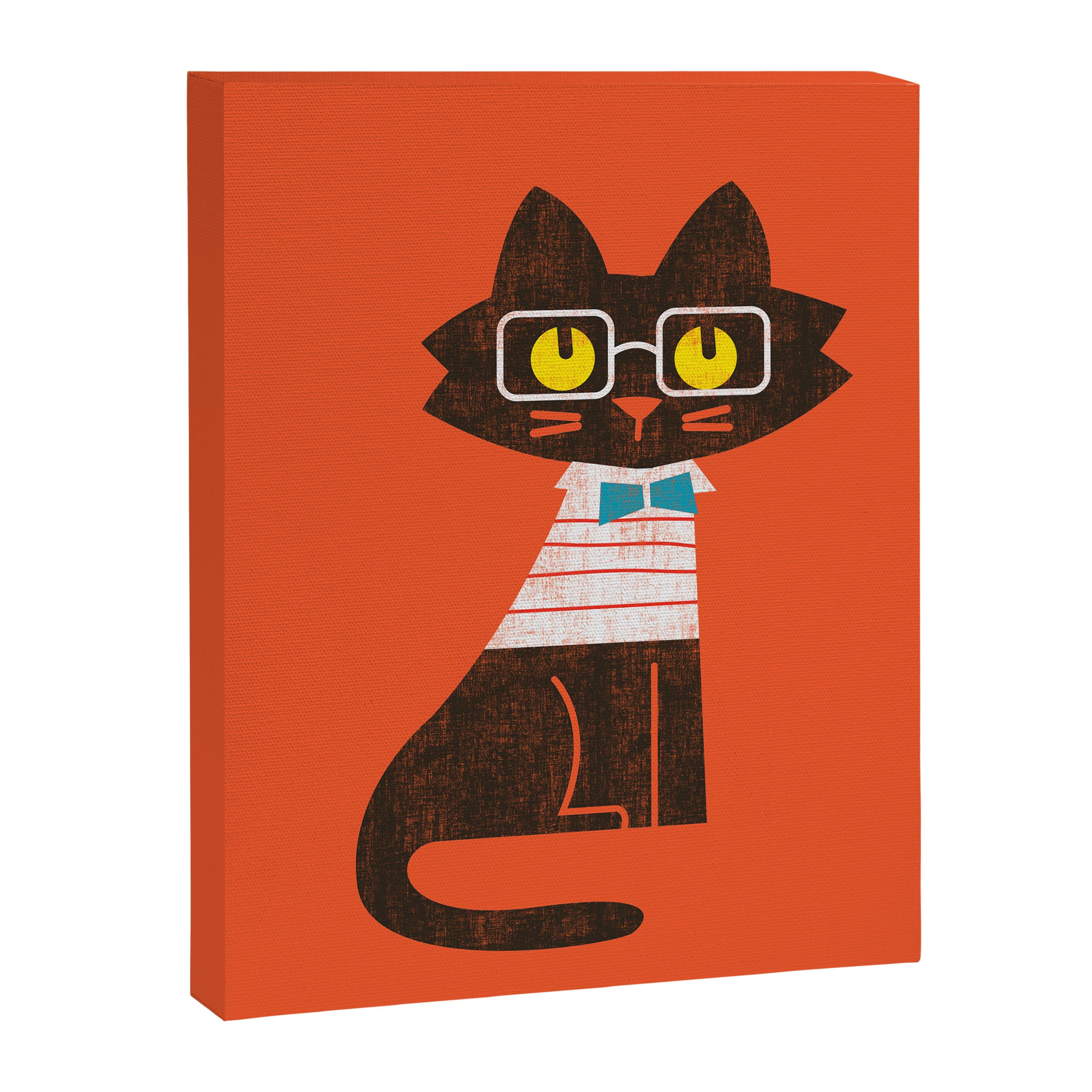 Fitz - Preppy cat Canvas Print Gallery Image 6