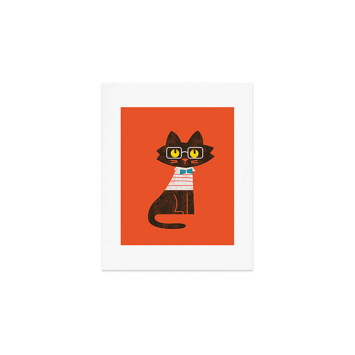 Fitz - Preppy cat Art Print Gallery Image 1