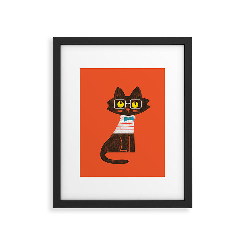 Fitz - Preppy cat Framed Art Print Gallery Image 5