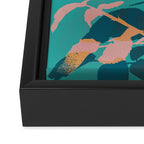 Flower noir Framed Canvas Print Gallery Image 3