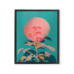 Flower noir Framed Canvas Print Gallery Image 6