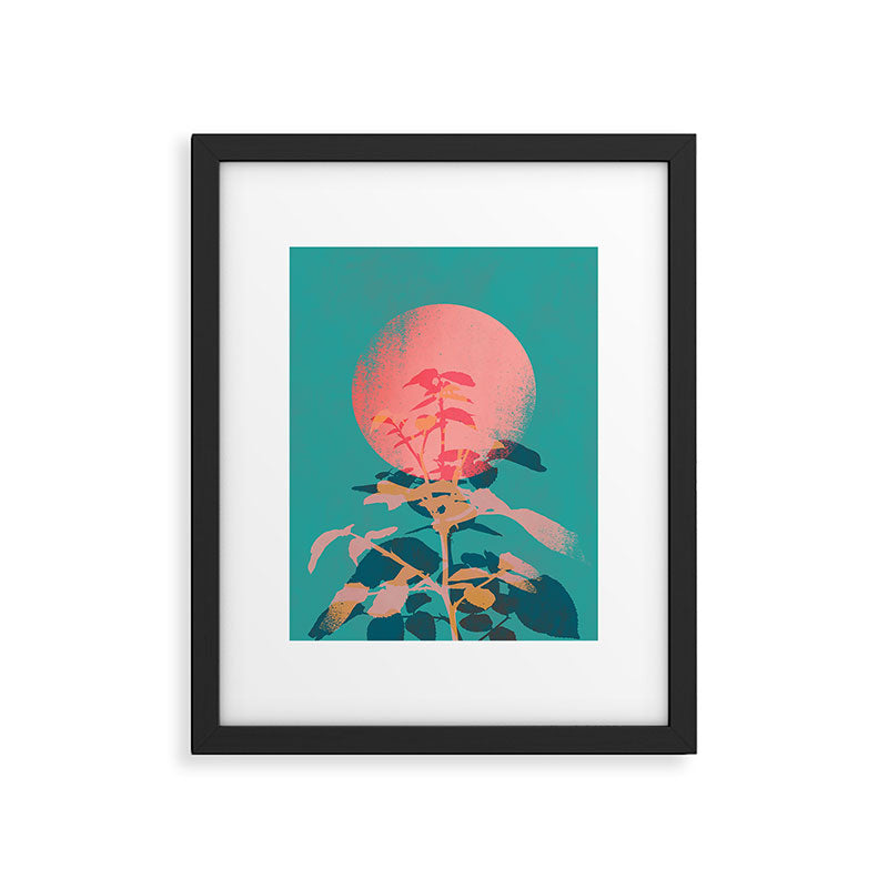 Flower noir Framed Art Print Gallery Image 5