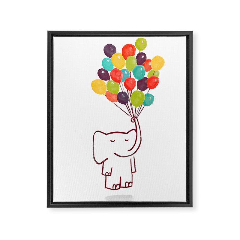 Flying Elephant Framed Canvas Print Gallery Image 6