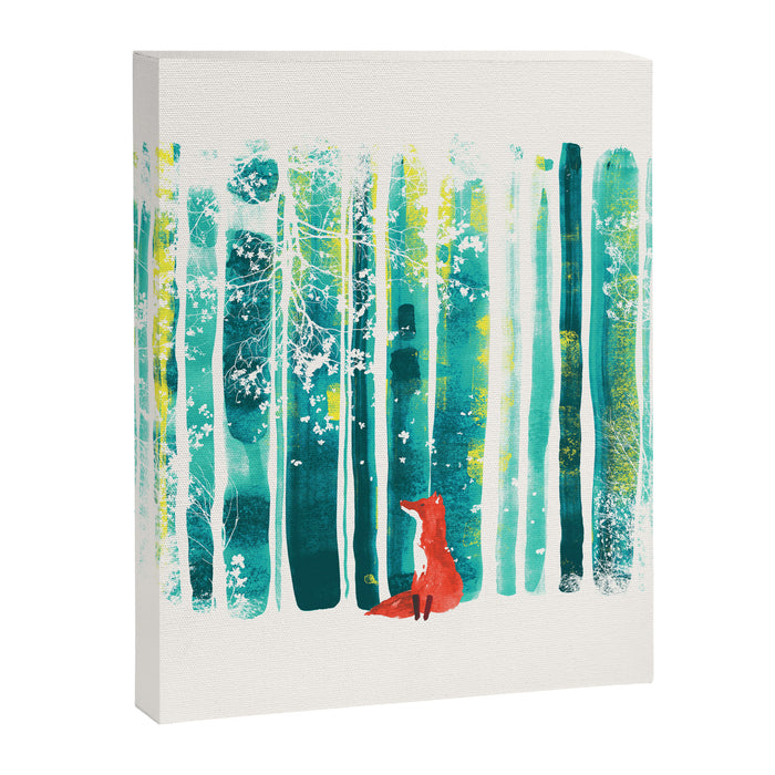 Fox in quiet forest Canvas Print Gallery Image 1