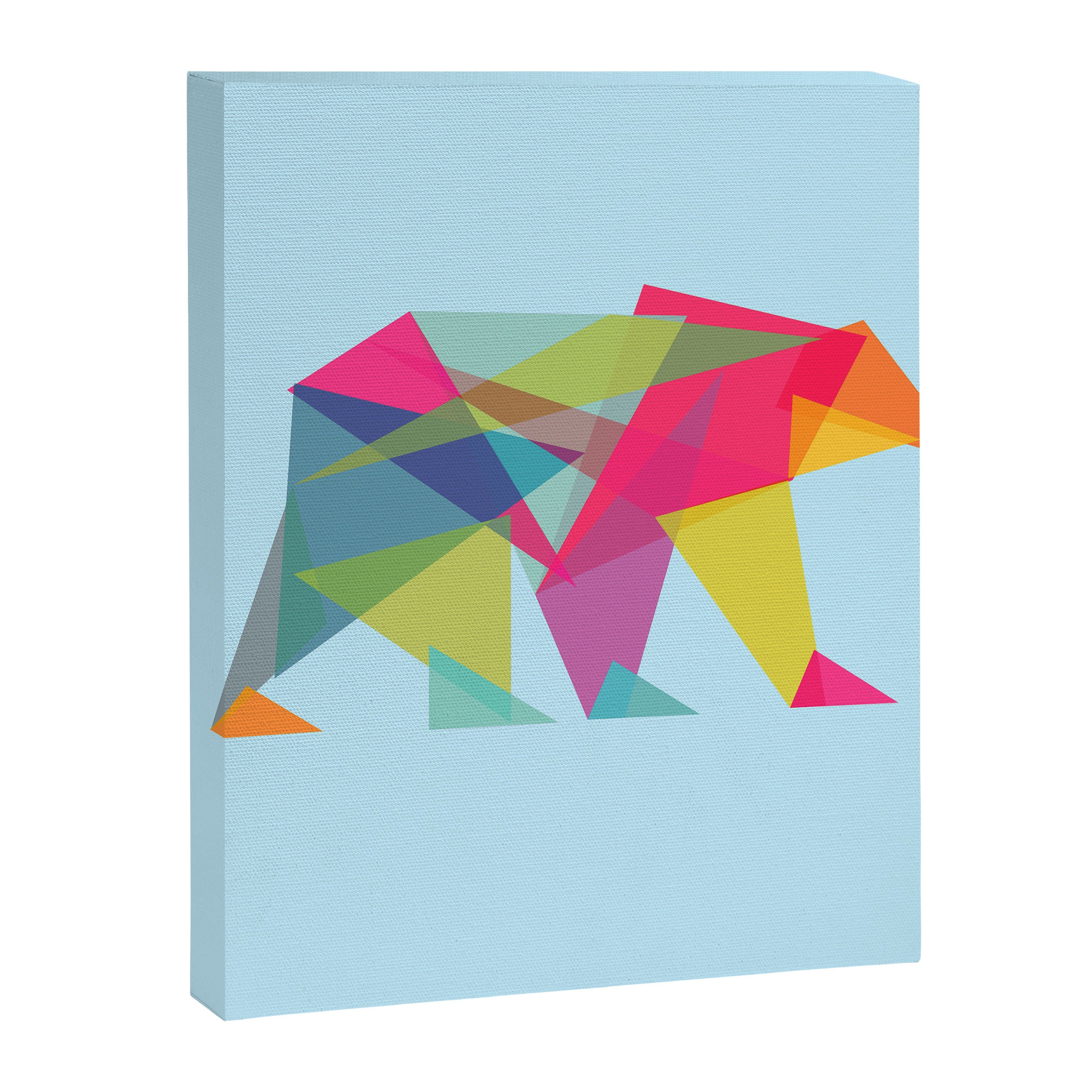 Fractal Bear - neon colorways Canvas Print Gallery Image 6