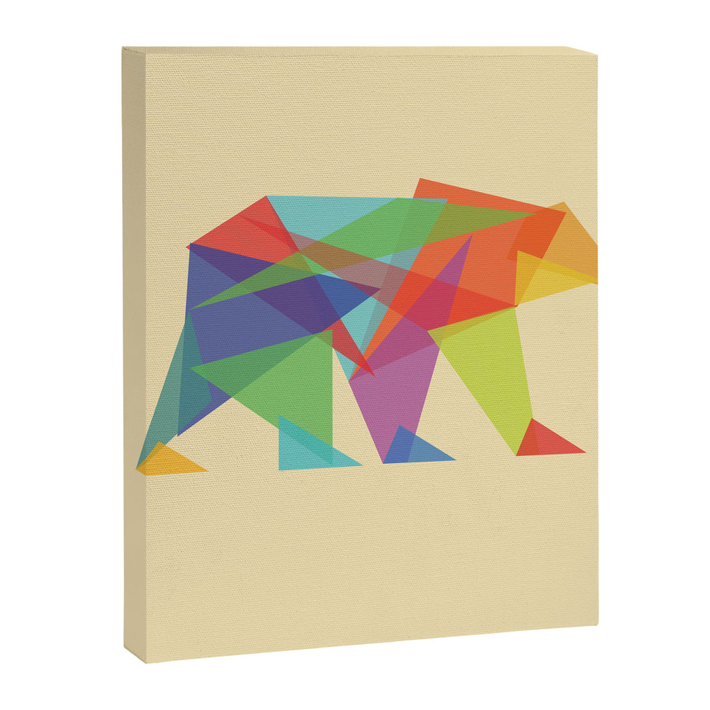Fractal Geometric bear Canvas Print Gallery Image 6