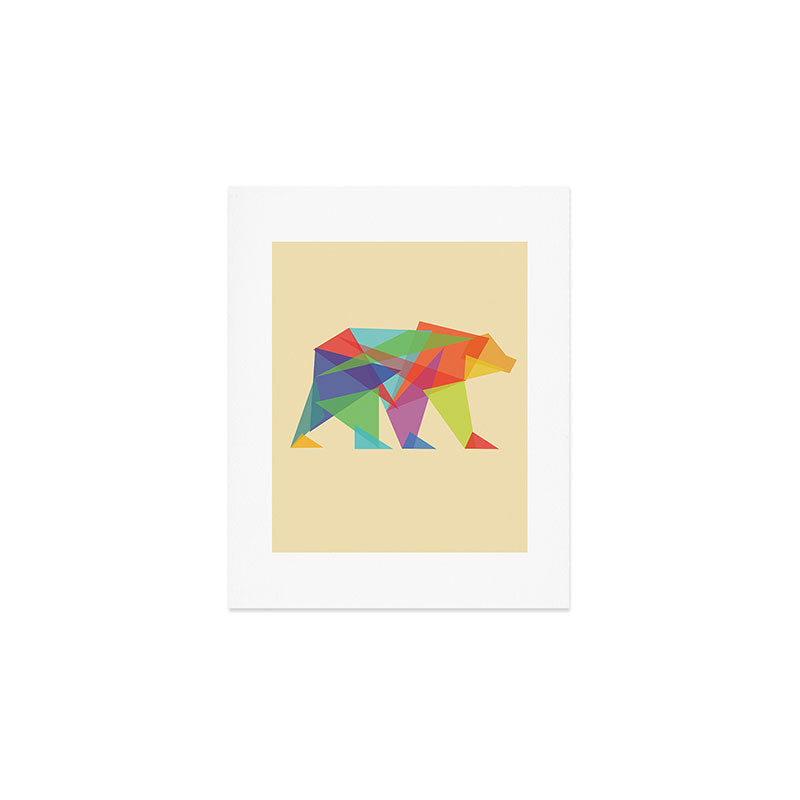 Fractal Geometric bear Art Print Gallery Image 1