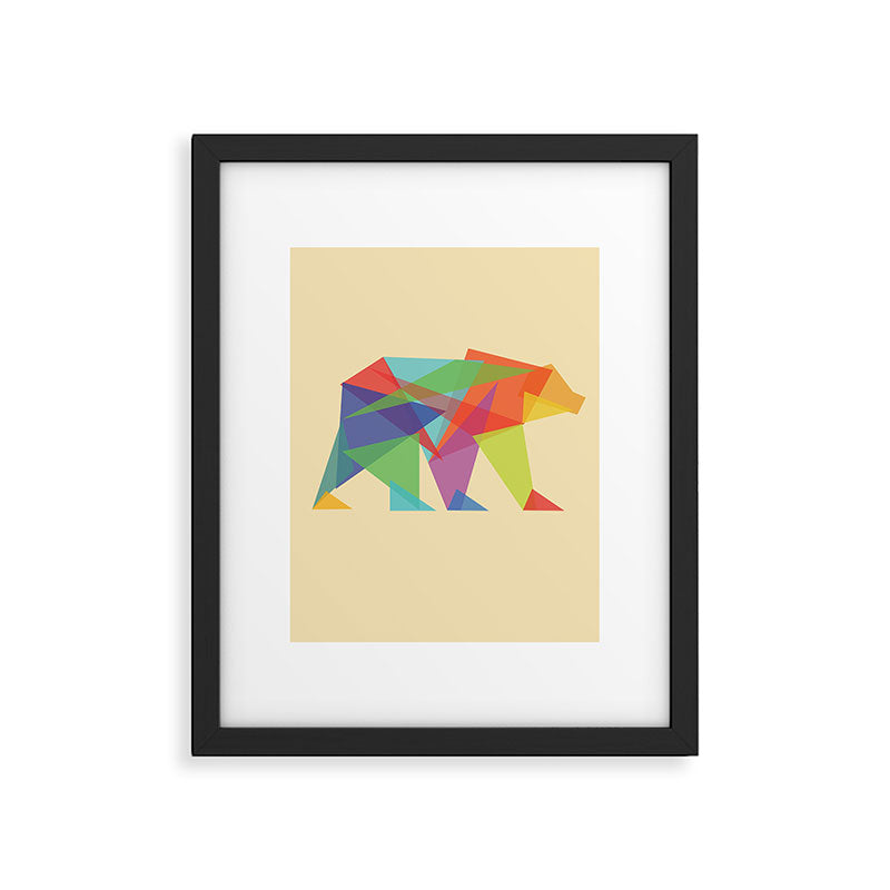 Fractal Geometric bear Framed Art Print Gallery Image 5