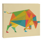 Fractal Geometric Bull Canvas Print Gallery Image 12