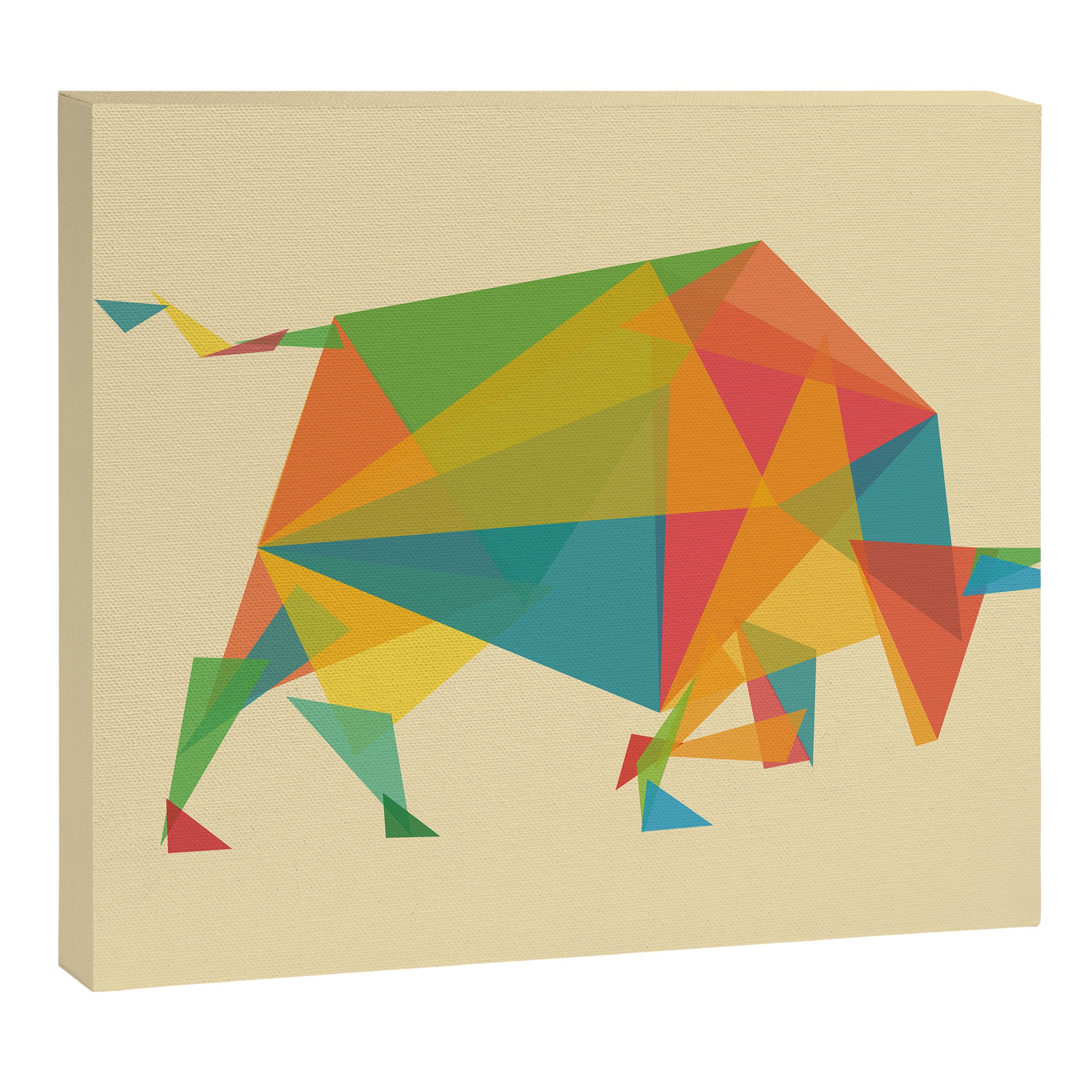 Fractal Geometric Bull Canvas Print Gallery Image 12