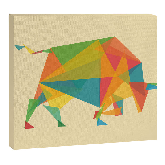 Fractal Geometric Bull Canvas Print Gallery Image 1