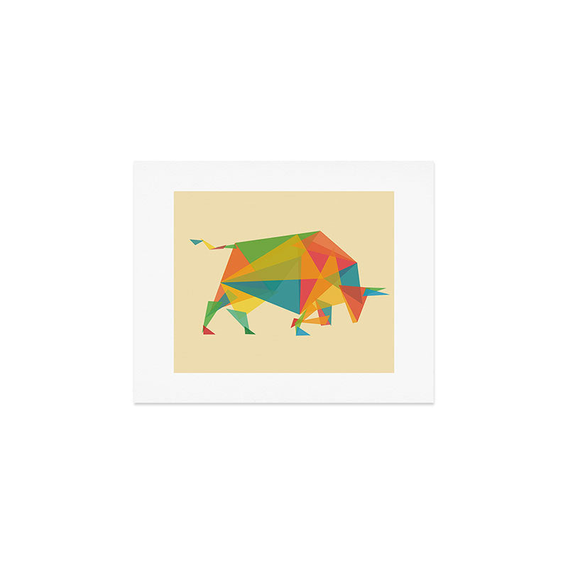 Fractal Geometric Bull Art Print Gallery Image 1