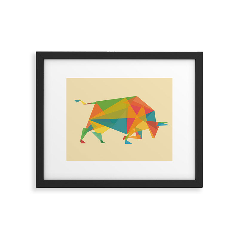 Fractal Geometric Bull Framed Art Print Gallery Image 4