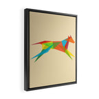 Fractal Geometric Dog Framed Canvas Print Gallery Image 2