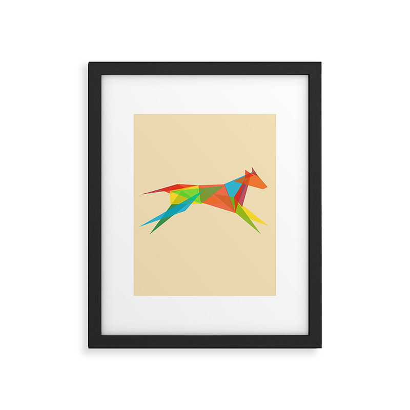 Fractal Geometric Dog Framed Art Print Gallery Image 5
