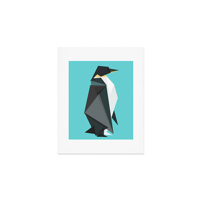 Fractal geometric emperor penguin Art Print Gallery Image 1