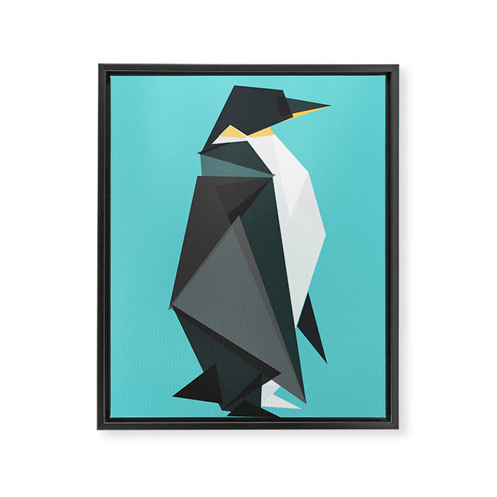 Fractal geometric emperor penguin Framed Canvas Print Gallery Image 1