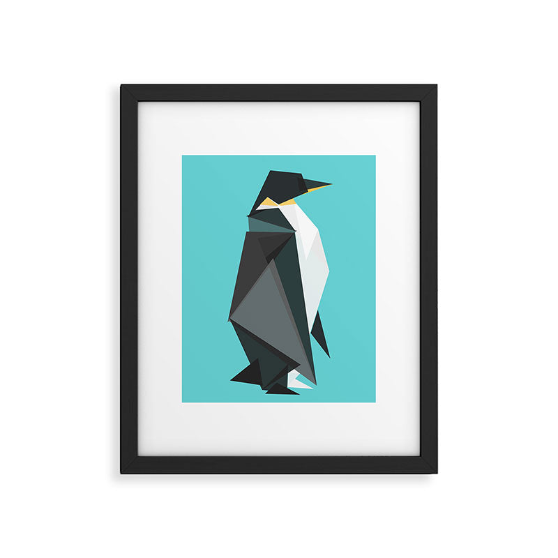 Fractal geometric emperor penguin Framed Art Print Gallery Image 5