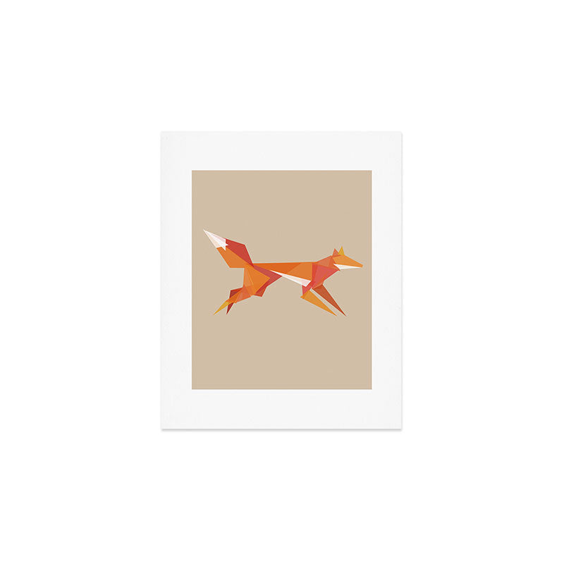 Fractal geometric fox Art Print Gallery Image 1