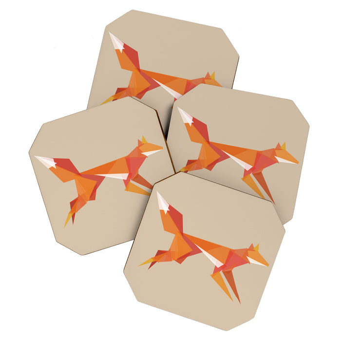 Fractal geometric fox Coaster Gallery Image 1