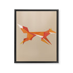 Fractal geometric fox Framed Canvas Print Gallery Image 6
