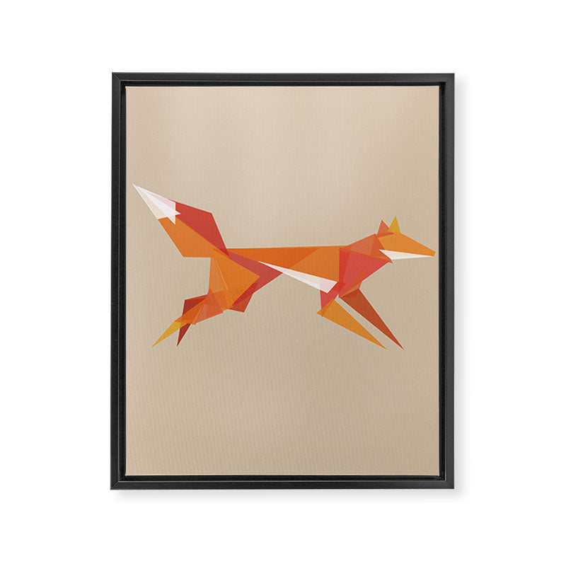 Fractal geometric fox Framed Canvas Print Gallery Image 6