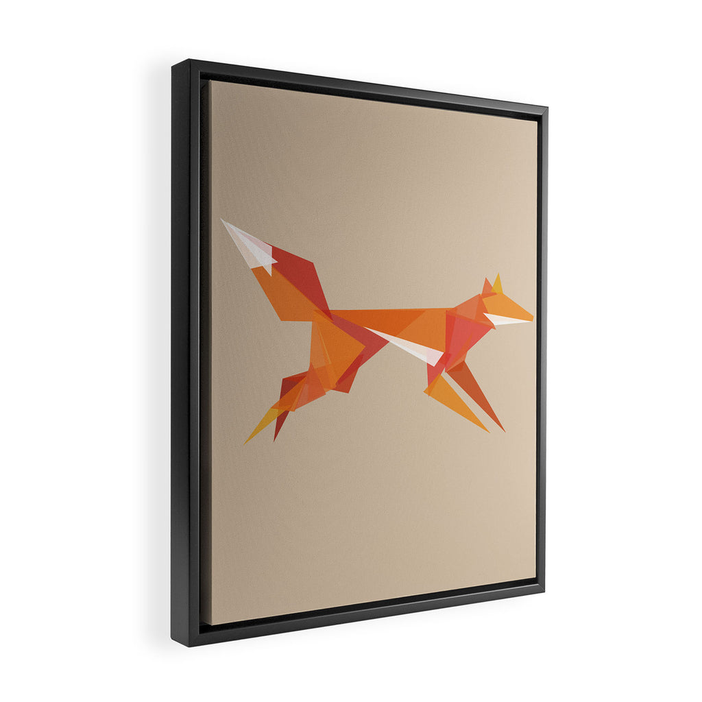 Fractal geometric fox Framed Canvas Print Gallery Image 2