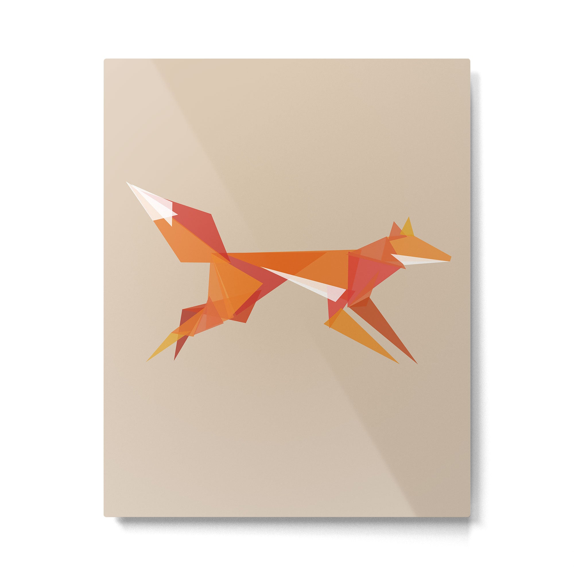 Fractal geometric fox Metal Print Gallery Image 4