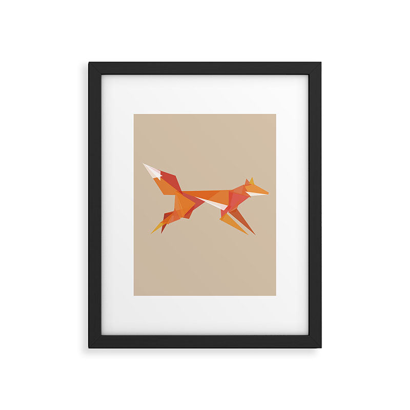 Fractal geometric fox Framed Art Print Gallery Image 5