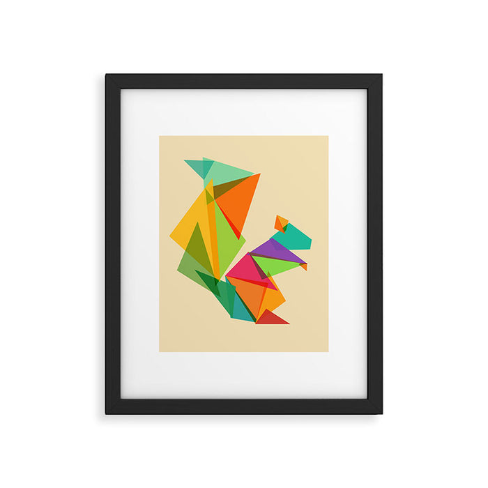 Fractal geometric Squirrel Framed Art Print Gallery Image 1