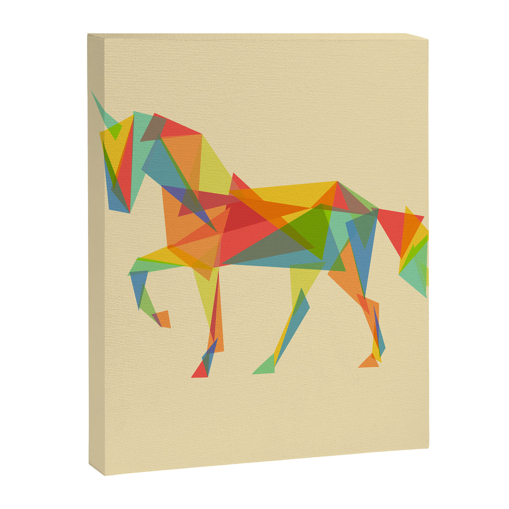 Fractal Geometric Unicorn Canvas Print Gallery Image 6
