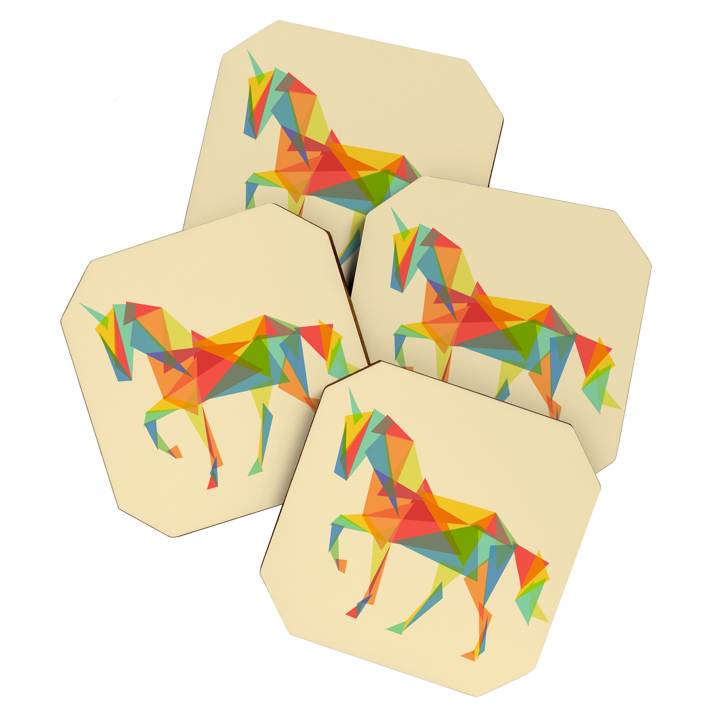 Fractal Geometric Unicorn Coaster Gallery Image 1