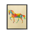 Fractal Geometric Unicorn Framed Canvas Print Gallery Image 6
