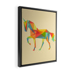 Fractal Geometric Unicorn Framed Canvas Print Gallery Image 2