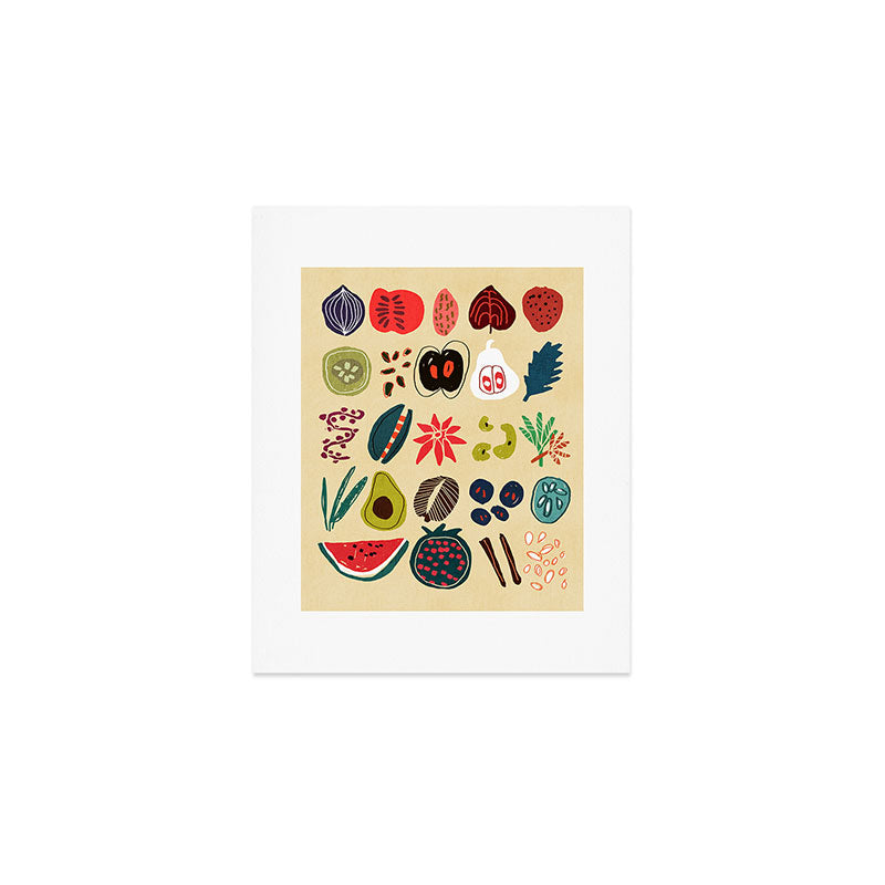 Fruit and Spice Rack Art Print Gallery Image 1